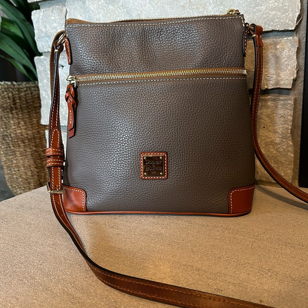 Dooney & Bourke Pebble Leather Crossbody - color is elephant